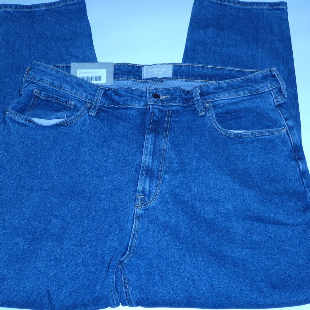 Everlane The Curvy Cheeky Jean Size 35R Straight Leg NWT - Blue